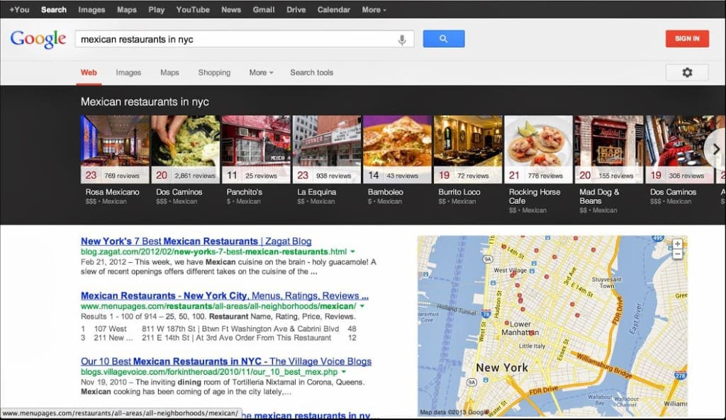 Google Local + Carousel Feature for Local Businesses