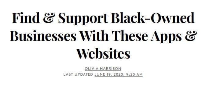 Support Black Owned Buisnesses